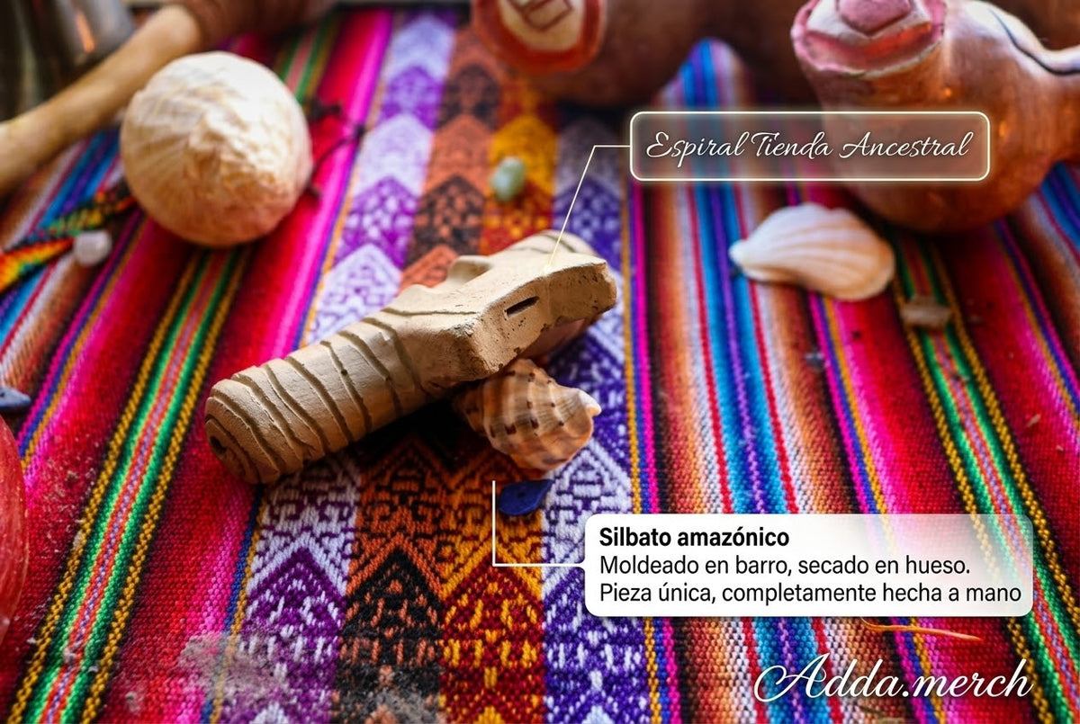 Silbato Amazónico Moldeado en Barro | Artesano, Espiral Tienda Ancestral (copia)