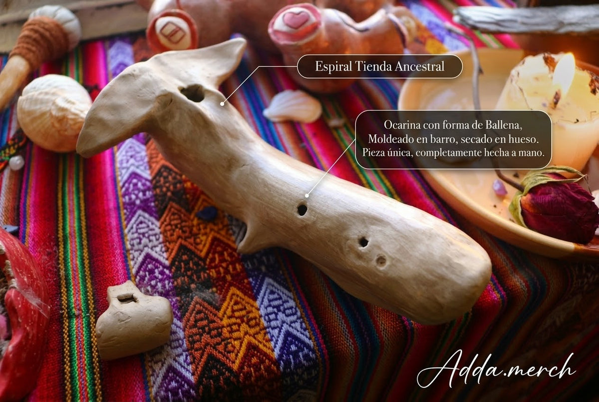 Ocarina en forma de Ballena Artesano: Espiral Tienda Ancestral
