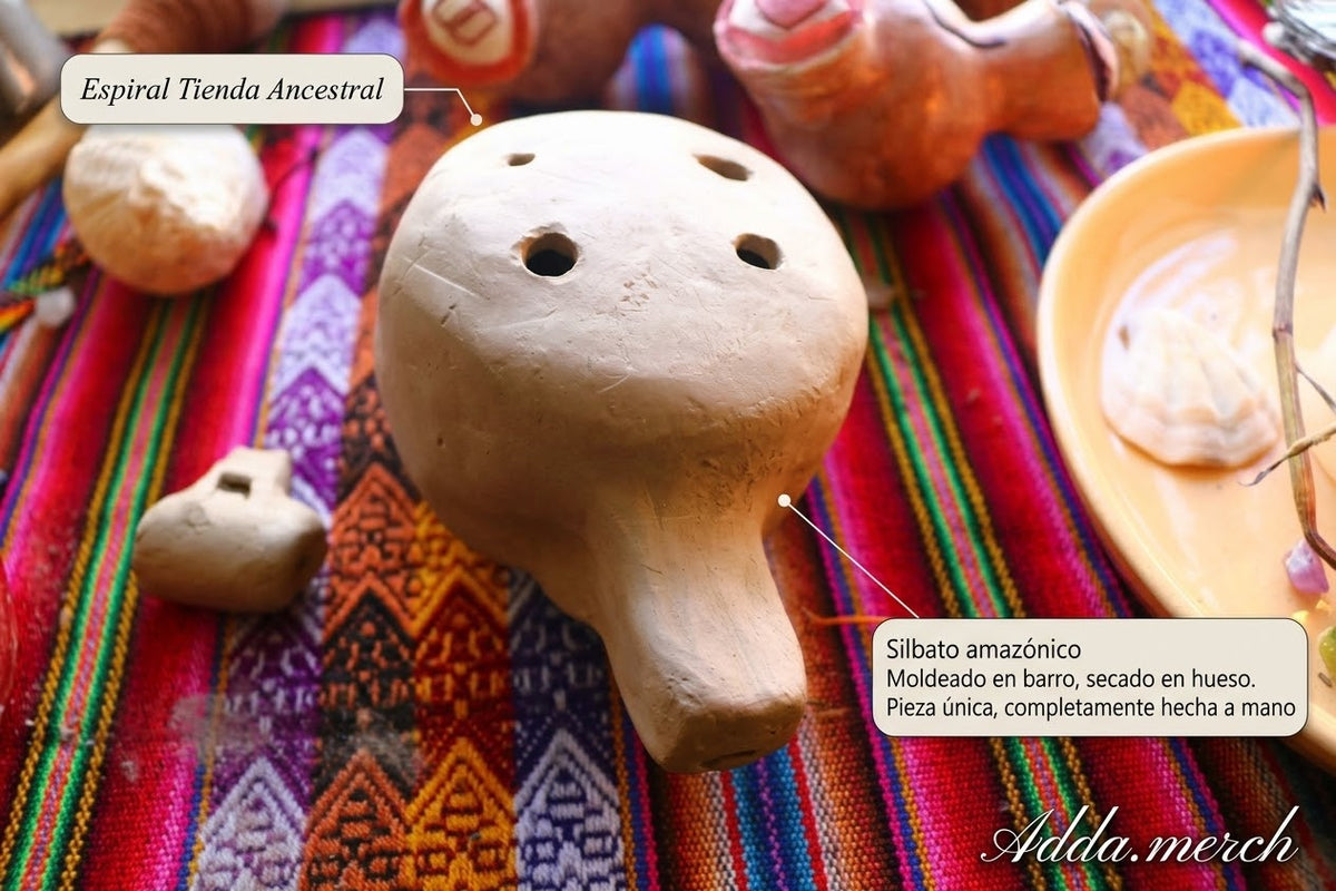 Silbato Andino Moldeado en Barro | Artesano, Espiral Tienda Ancestral
