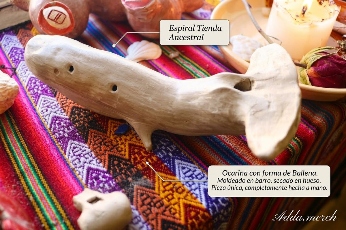 Ocarina en forma de Ballena Artesano: Espiral Tienda Ancestral