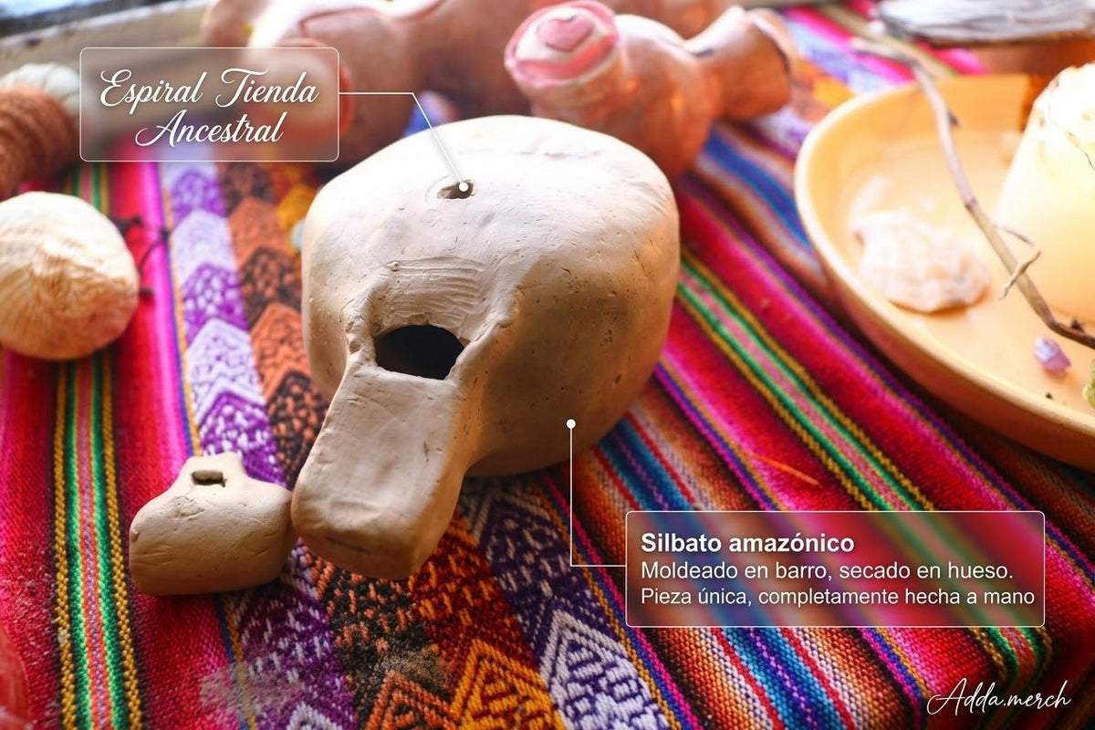 Silbato Andino Moldeado en Barro | Artesano, Espiral Tienda Ancestral