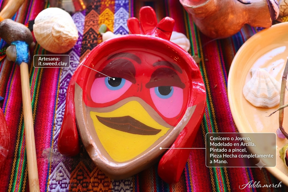 Pepe el Gallo-Sweed Clay Ashtray