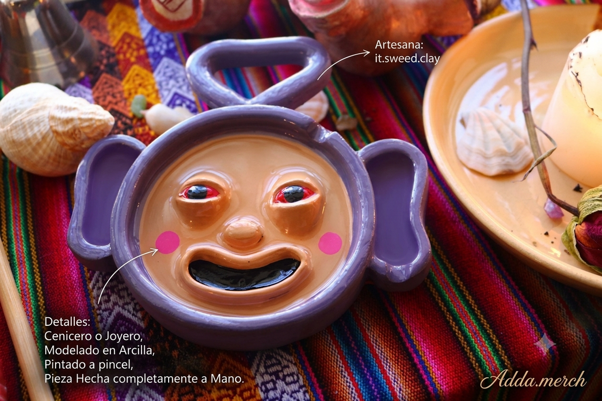 Cenicero/Joyero de Teletubi Morado - Sweed Clay