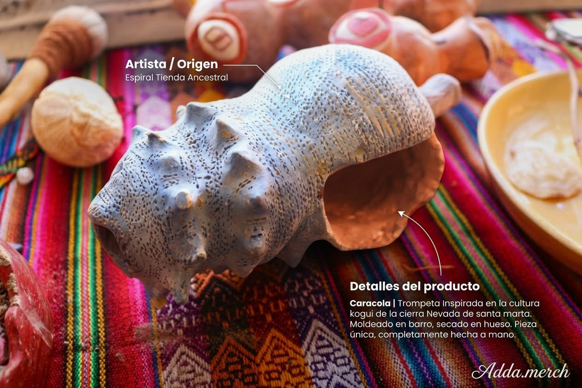 Trompeta Caracola Kogui  Artesano: Espiral Tienda Ancestral (copia)