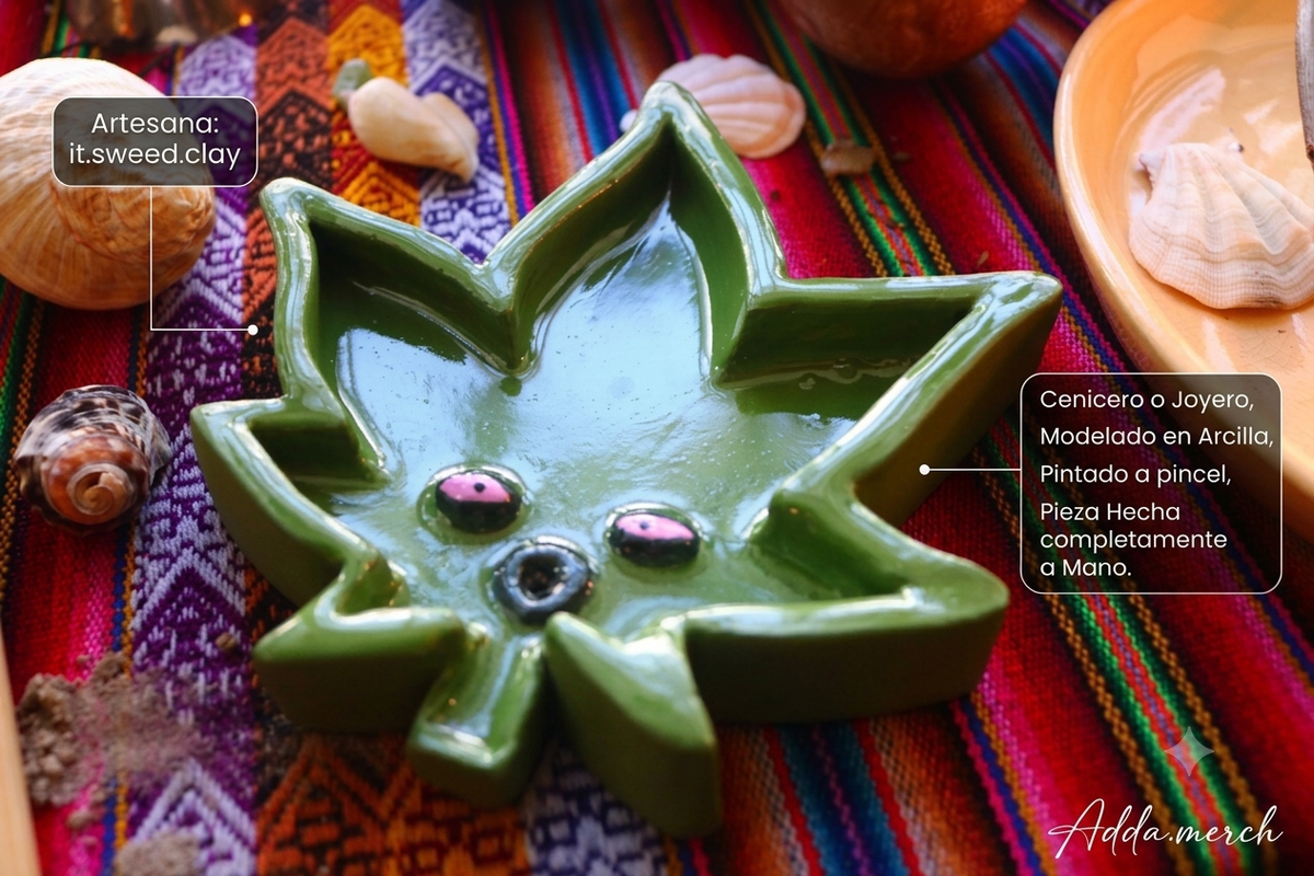 Cenicero/Joyero Hojita de Wee+D) - Sweed Clay