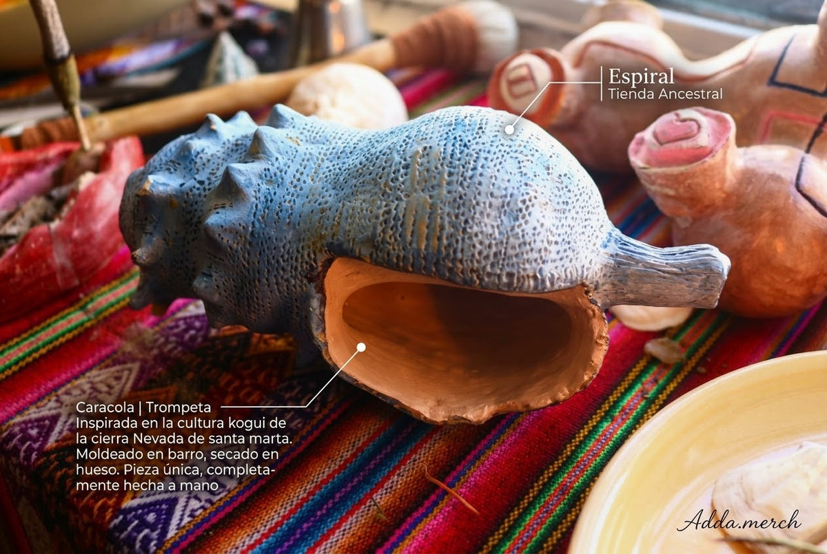 Trompeta Caracola Kogui  Artesano: Espiral Tienda Ancestral (copia)
